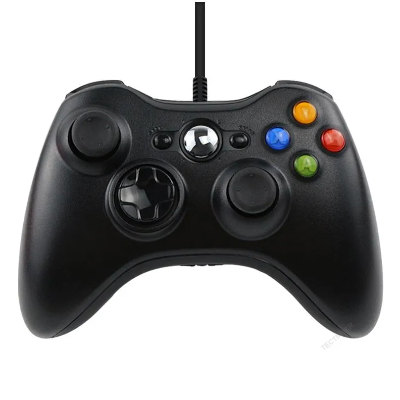 게임 컨트롤러 조이스틱 Xbox 360 용 USB 유선 조이스틱 컨트롤러 Microsoft Xbox360 GamePad Controle 호환 PC 7 8 Dhloo