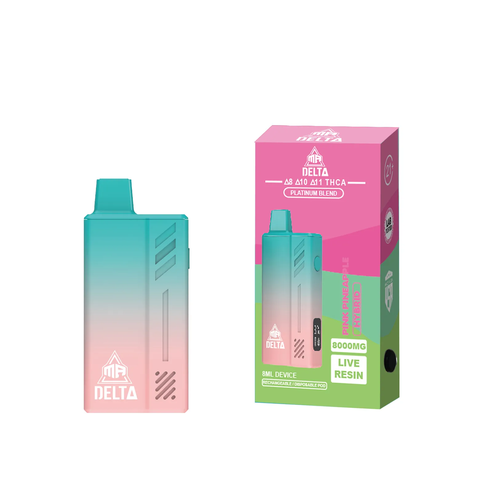 Mr delta 8000 mg delta 8 olie voorgevuld D8 D9 D10 THCA 8 ml wegwerpvape-pennen uit Miami VS justdelta D8 vape-pennen