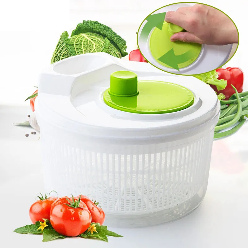 Salad Tools Salad Spinner Alface Greens Arravejante Drener Filiante de Dreno para lavar vegetais folhosos Ferramentas de cozinha 230417