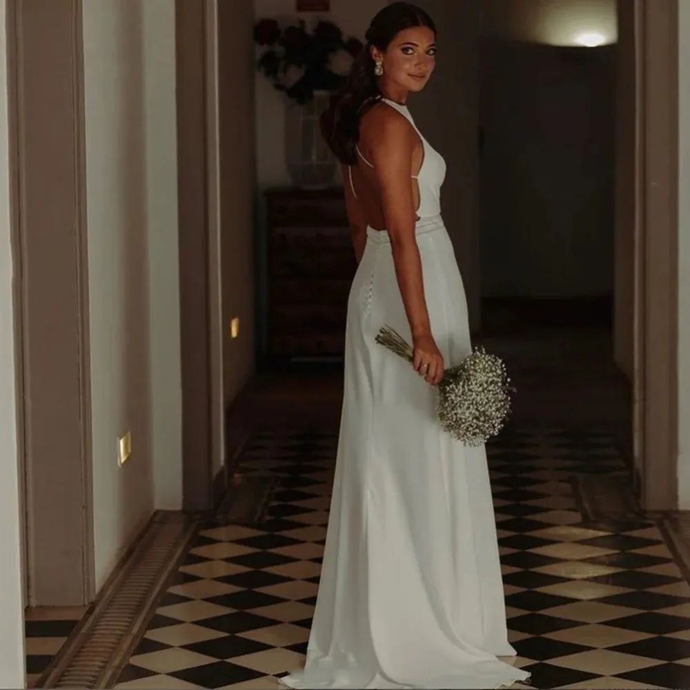 Halter Top Beach Dresses: Sleeveless A Line Chiffon... From  Donnaweddingdress17, $91.46 | DHgate.Com