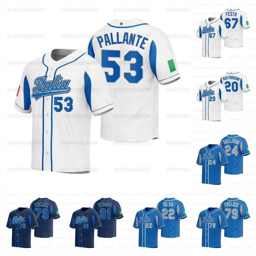 WBCイタリア代表　マイク・ピアザ　レプリカユニフォーム Italy National Team Jersey World Baseball Classic Inspired
