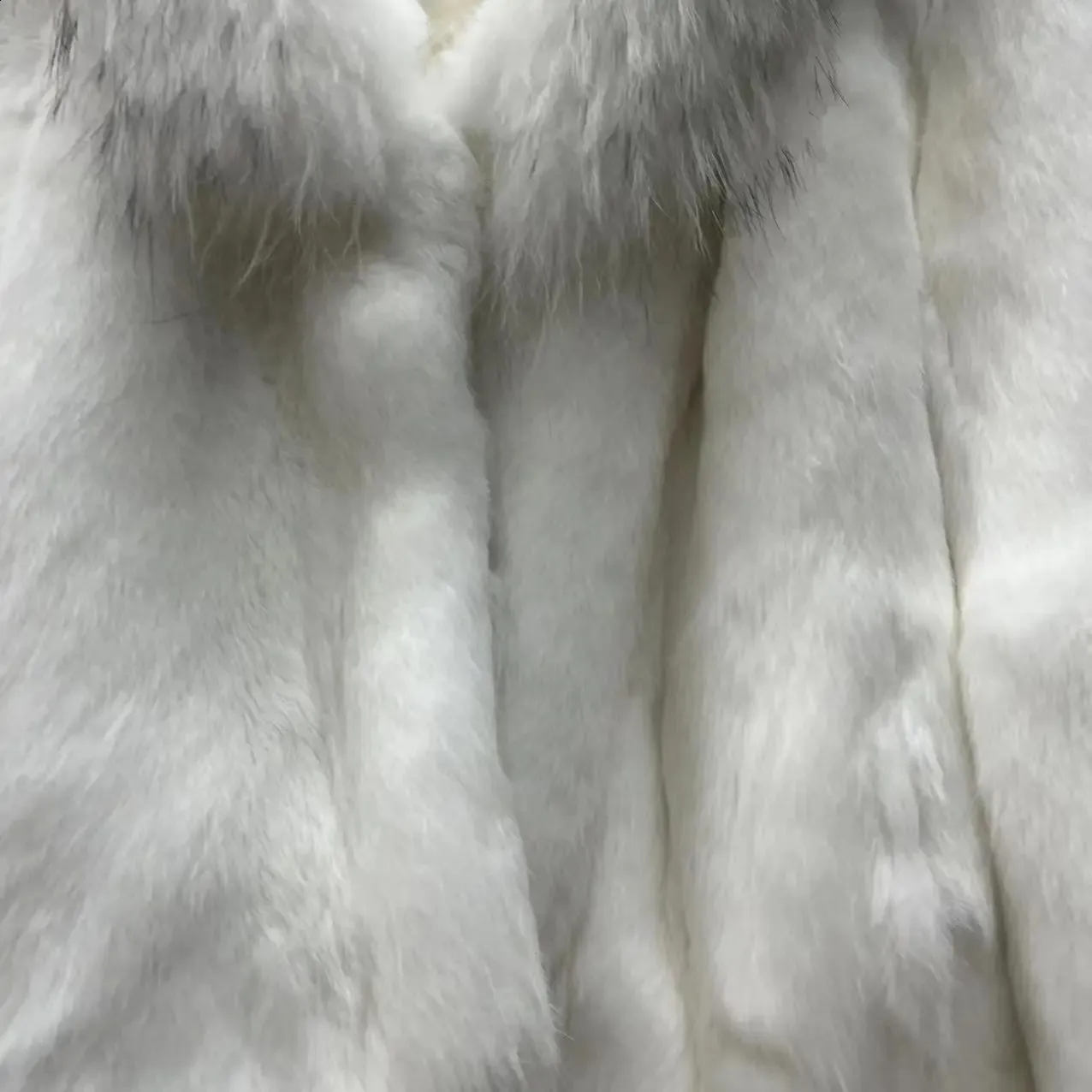 Womens Fur Faux Fur Winter Women Real Rabbit Fur Coat Short Natural Rabbit Fur Jacket Fox Fur Collar Thick Warm Ladies Overcoat 231116