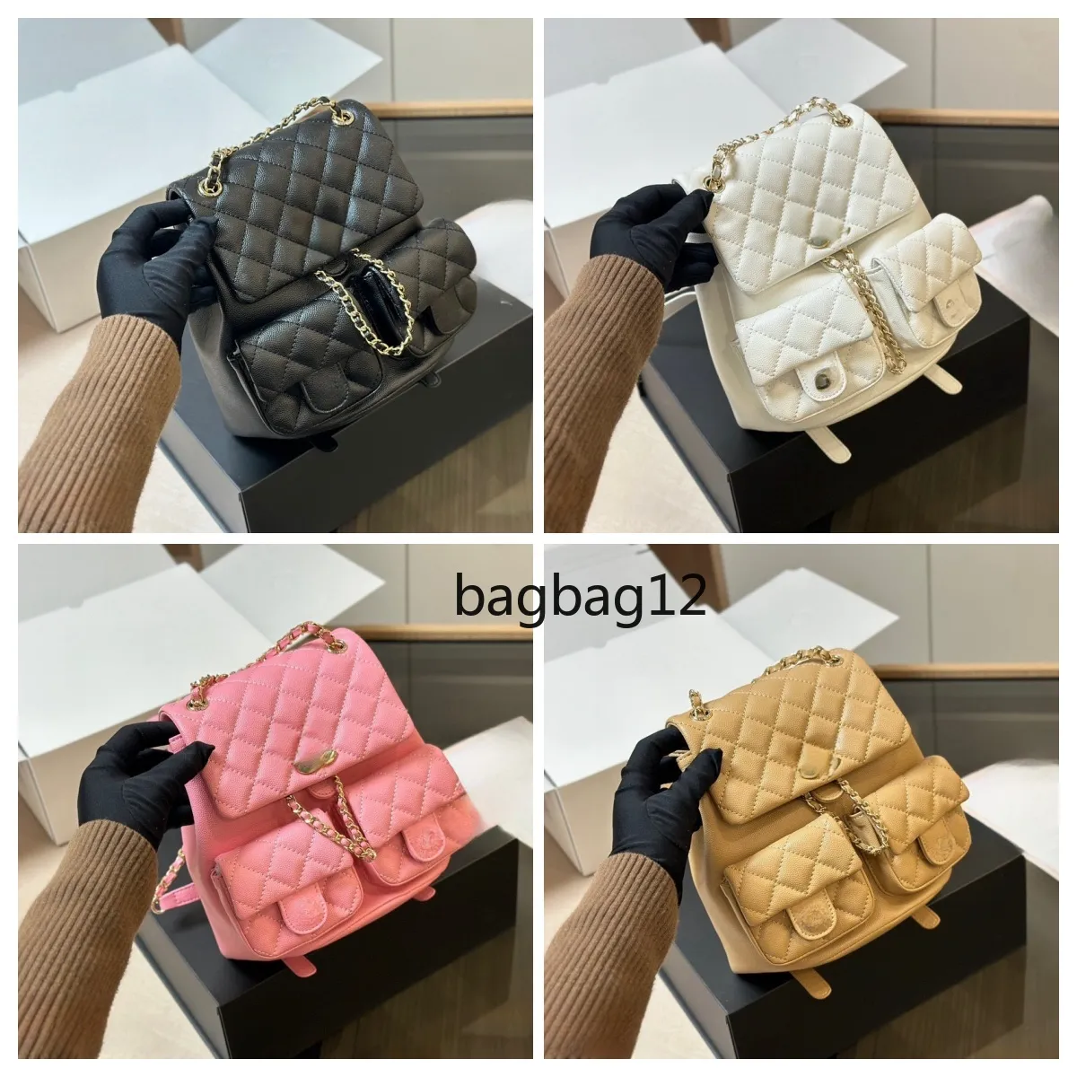 الموضة Gabrielle Wander Classic Designer Backpack Women's Mini Channel Backpack Counter Counter Bag Hand Handbag Buxury Book Book Book Book Book