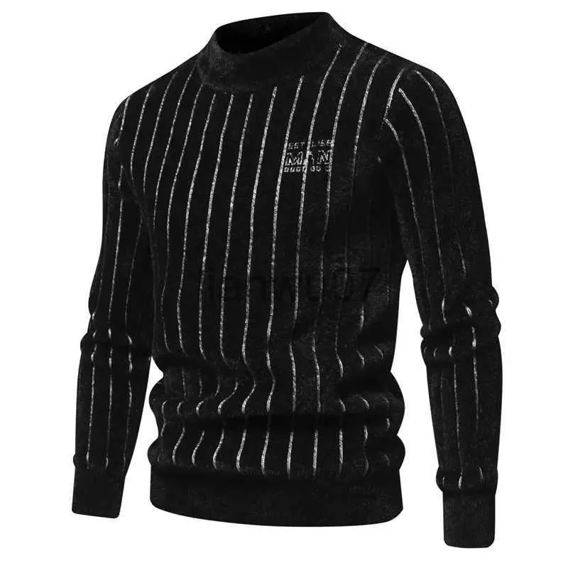 Herrtröjor Casual Trend Men's New Imitation Mink tröja mjuk och bekväm mode varm stickad tröja man kläder J231117