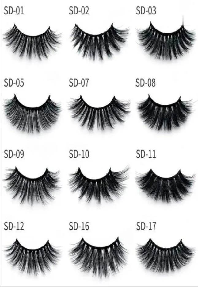 Beauty Multistyles Eyelashes Selling 20 Style False Mink Lashes Natural Long Set Faux Cils Bulk Makeup Whole Lashes2309545