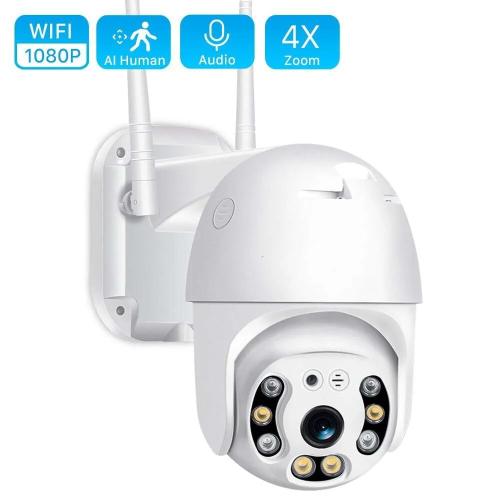 Nouvelle caméra de sécurité 1080P WIFI extérieure PTZ vitesse dôme caméra IP sans fil CCTV panoramique inclinaison 4XZoom IR Surveillance réseau P2P CAM meilleur