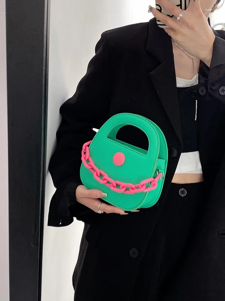 Avondtassen ontwerper Handtas lente/zomer gekleurde acrylketen pu crossbody tas Japan/Korea mode vrije tijd winkelen enkele schouder