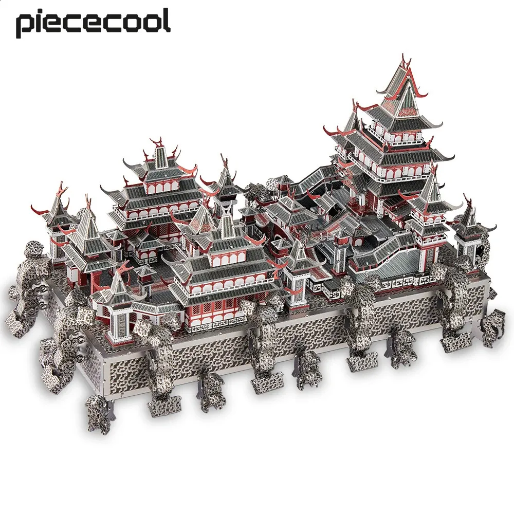 Quebra-cabeças Piececool 3D Puzzles Sky Royal Metal Modelo Kits de Construção DIY Brinquedos para Adolescente Cérebro Teaser Jigsaw Presentes Criativos 620pcs 231116