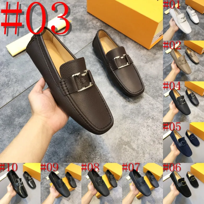 43MODEL TOP Quality Designer Men Loafers Shoes Luxurious Boat Shoes Men's Mocassins 2023 New Fashion Driving Shoes Slip on Walking Flats Leather Mocassin Homme