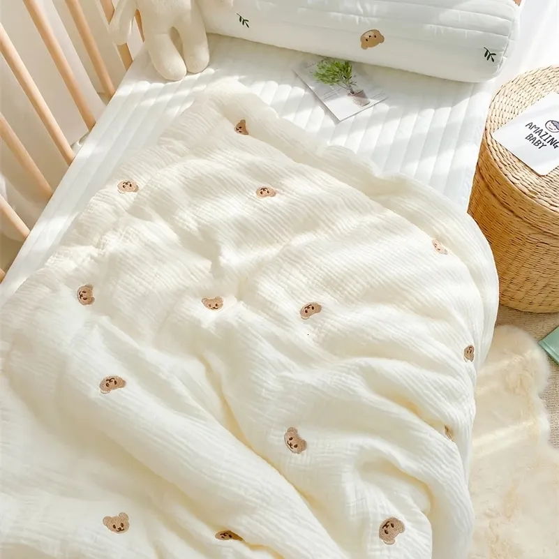 Koce Baby Pluszowa norka koc termiczny miękki polar owinę wiosną wiosną zimę urodzony pościel bawełniana kołdra 150 cm kropla 231116