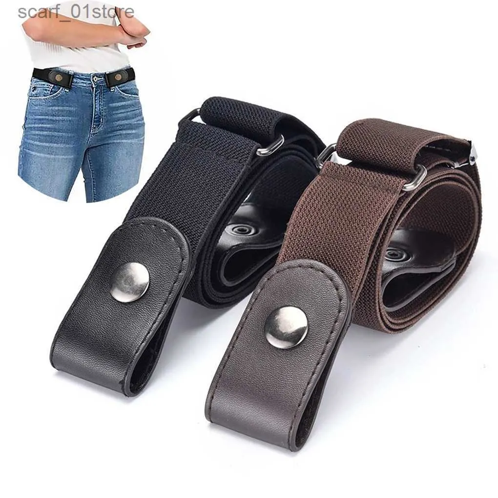 Belts Buckle-Free Belt for Jean Pants Dresses Fashion No Buckle Stretch Elastic Waist Belt for Women/Men No Bulge No Hassle Waist BeltL231117