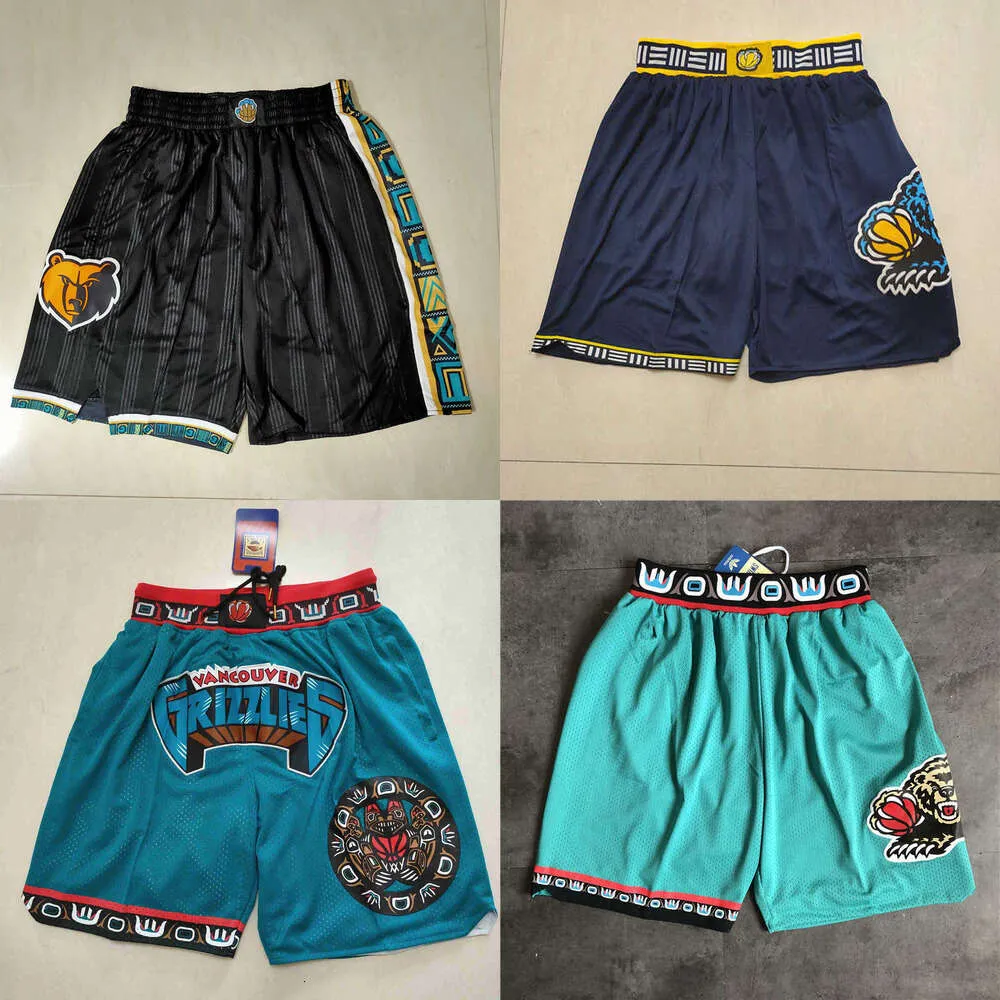 Memphis''Grizzlies''men Throwback Basketball Shorts pocket