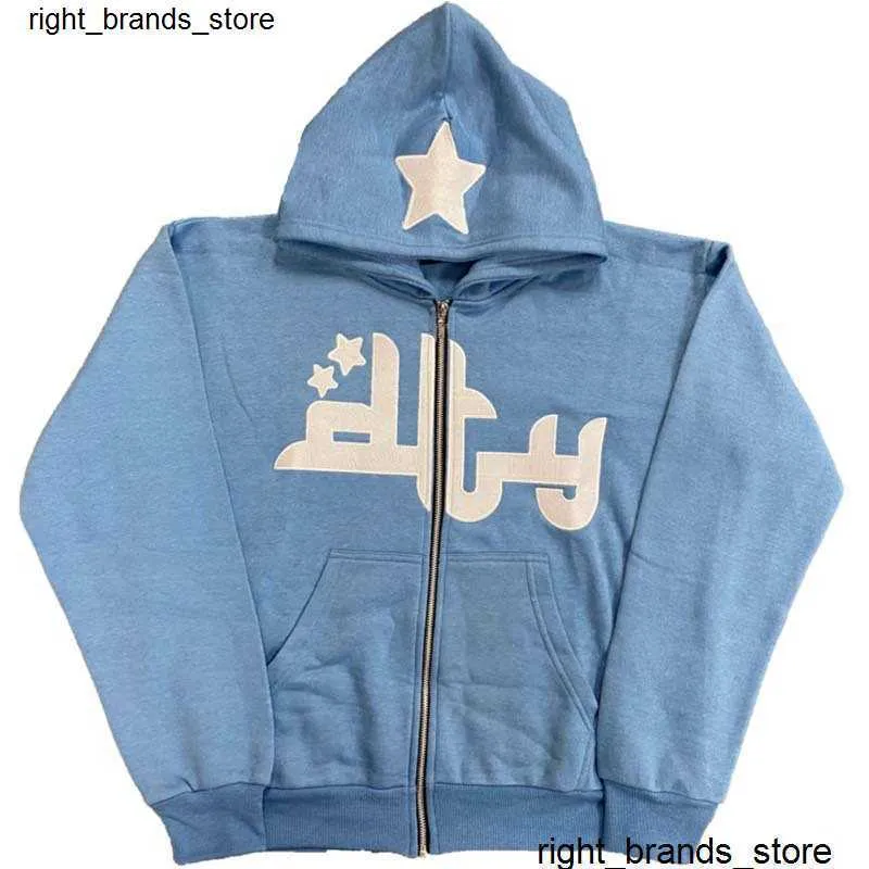 Strass Gothic Punk Star Lange Mouwen Zip Hoodie Harajuku Hip Hop Streetwear Grunge Mode Punk Sport Jas Y2k Jas Mannen