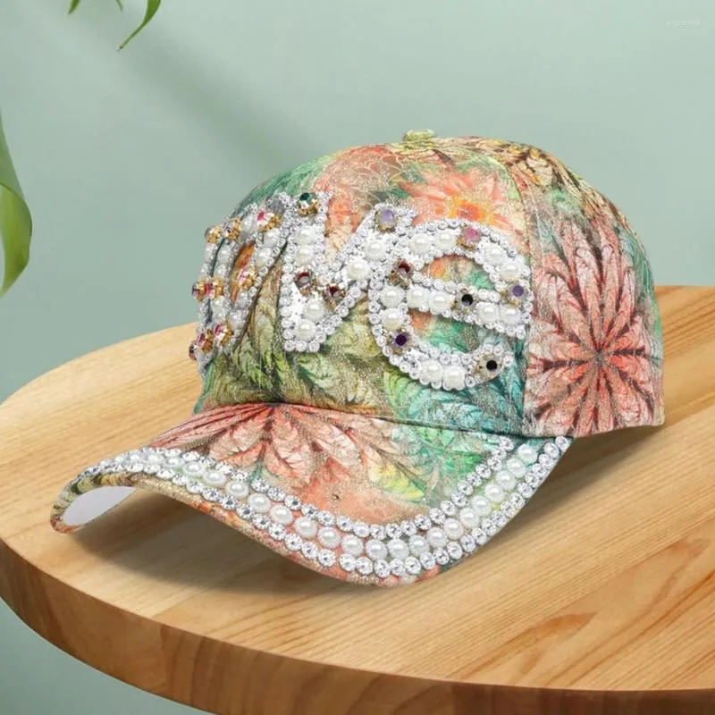Ball Caps Baseball Cap letter Decor Women Floral Elements Hat