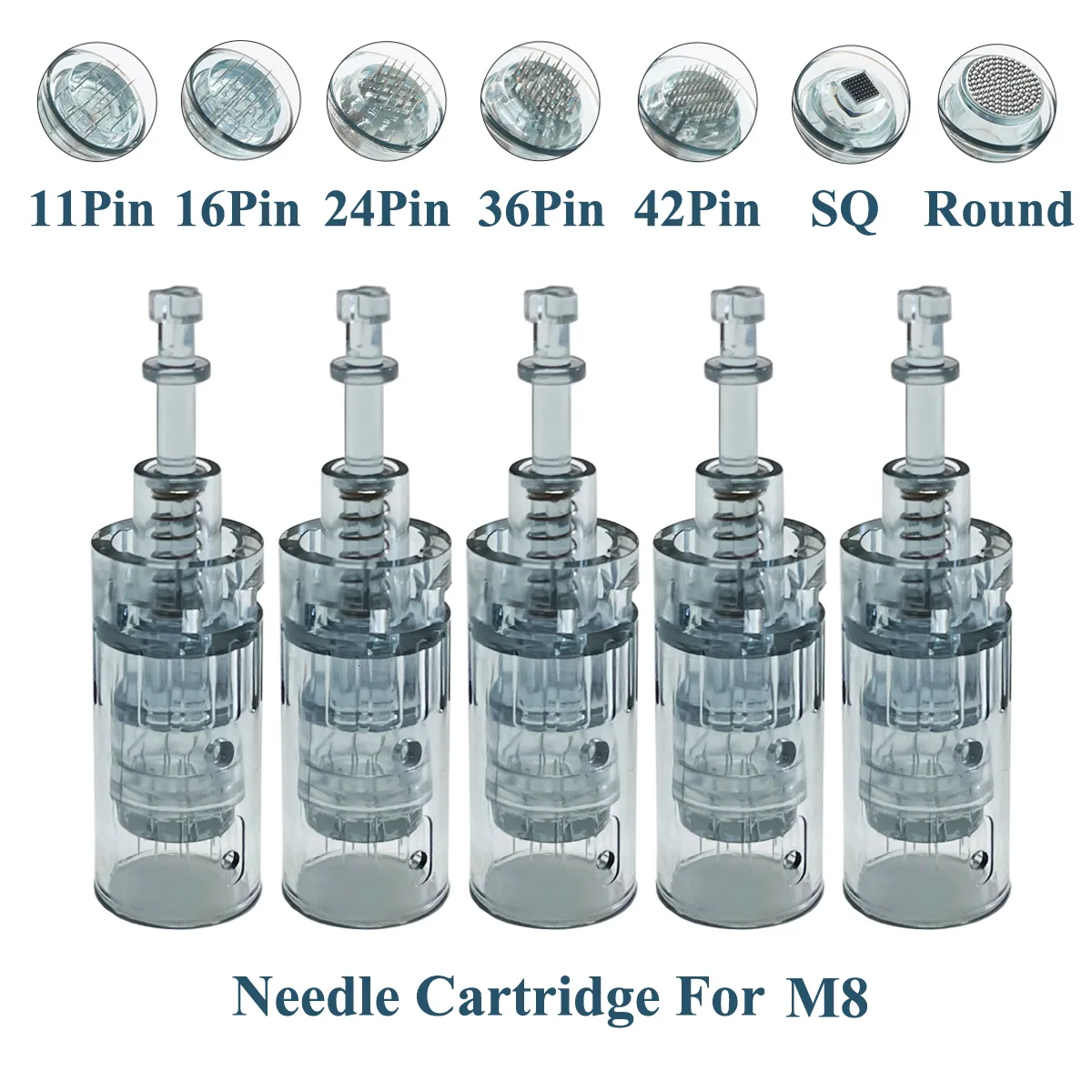 Tattoo Needles Bayonet Cartridges Tip Replacement 11 16 36 42 Nano Needle MTS Micro Needling For M8 Derma Pen Microneedling 230417