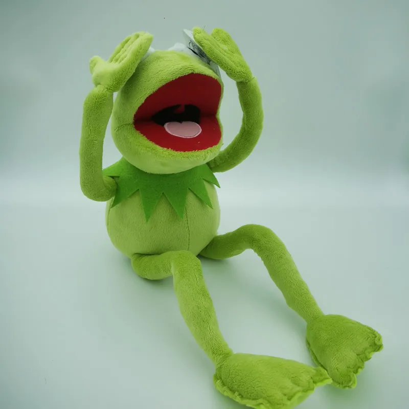 Plyschdockor 45 cm tecknad film The Muppets kermit groda plysch leksaker mjuk pojk doll för barn födelsedagspresent 230417