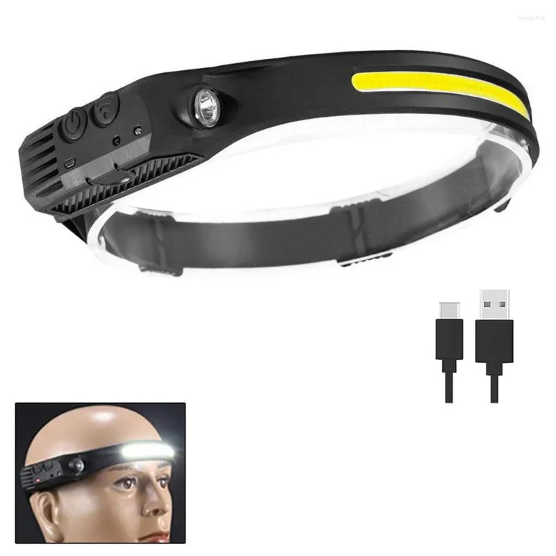 Headlamps Motions Sensor Headlamp USB Charging Night Fishing Cycling Riding Hiking Head Light Emergency Lamp Type 1