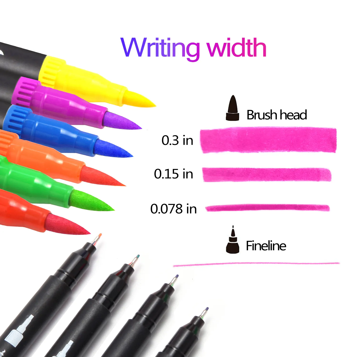 ZSCM Dual Tipped Brush Colour Pens Review 