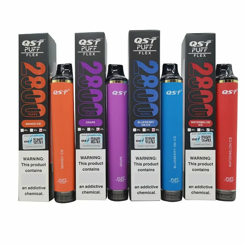 Original Puff Flex 2800 puffs 2800 disposable e cigarettes vape desechable pods device kits 850mah battery Security Code pre-filled 8ml vaporizer vaper Avaible