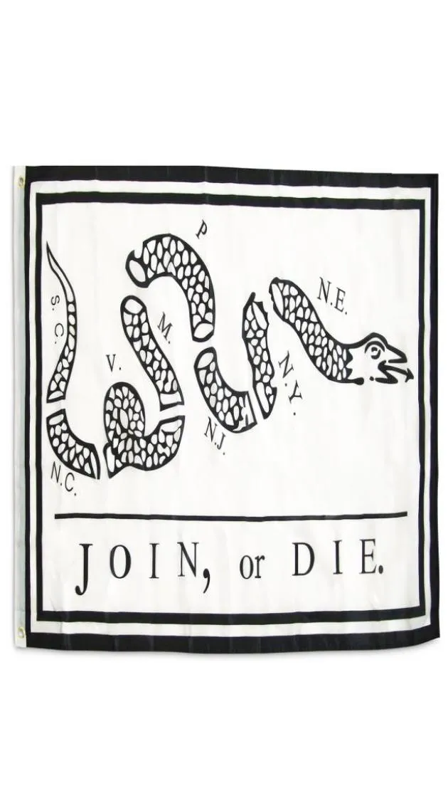 Drapeau Dom et Liberty Join Or Die, 90x150cm, 3x5, usine entière 6944733