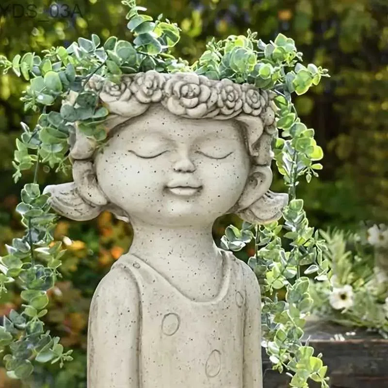 Creative Face Homebase Garden Pots With Closed Eyes For Lady Plants