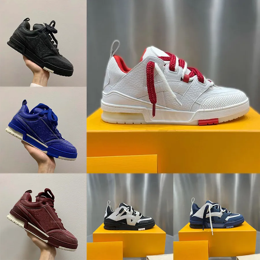 Scarpe di marca di lusso sneakers da uomo Skate nuova moda classica in pelle stampata scarpe da pane casual da donna asino marca scarpe da jogging B22 all'aperto C111701