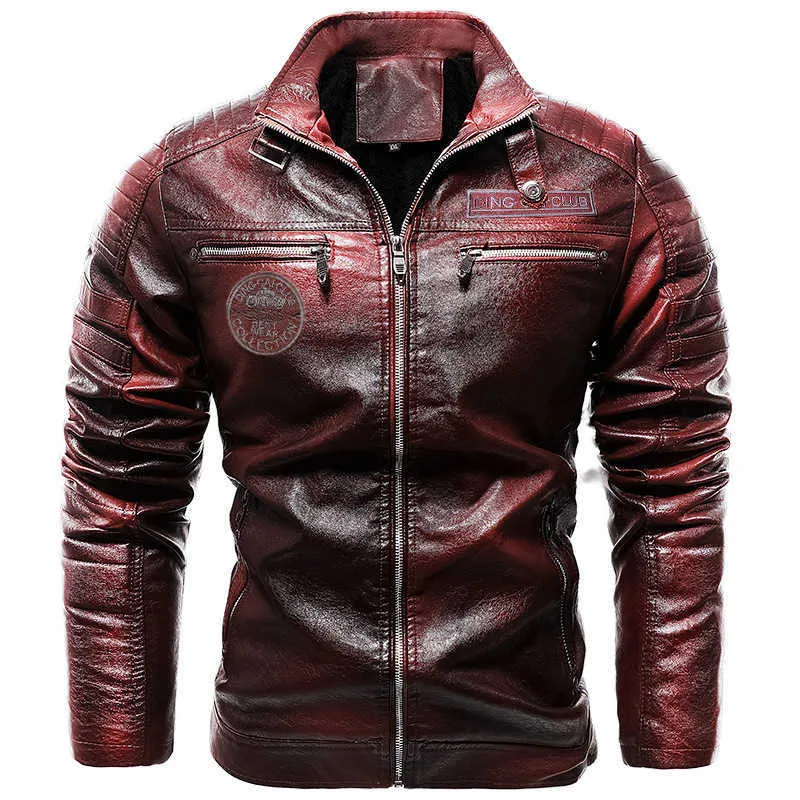 Vestes de créateurs pour hommes Veste en cuir pour hommes à la mode pour hommes Nouveaux manteaux en cuir pour hommes Costume de moto pour hommes Manteau en cuir en peluche pour hommes