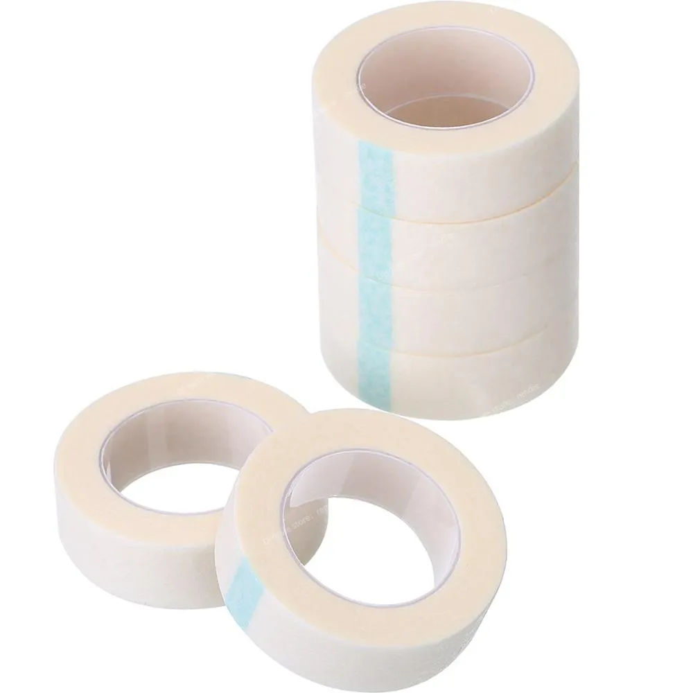 5 rolls cylehash Extension Fita de fita adesiva de pano respirável sem tecido sob fita de papel para os olhos para cílios falsos Ferramentas de maquiagem de maquiagem Ferramentas de maquiagem Acessórios