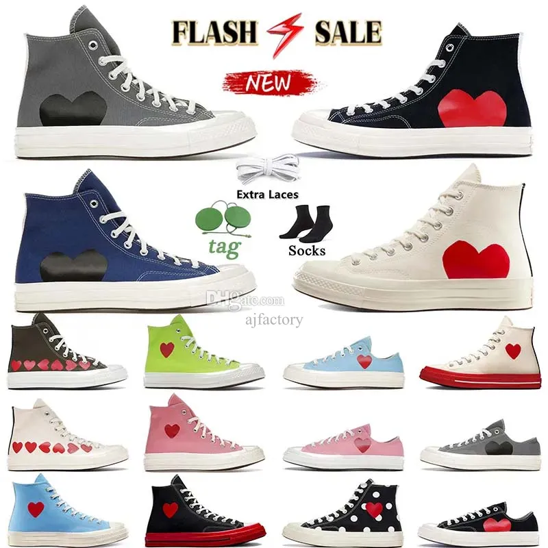 Scarpe casual 2024 New High Top Vintage anni '70 Scarpe di tela Designer Donna Uomo All Star Classic 70 Chuck Taylors Low Multi-Heart Scarpe da ginnastica piatte Sneakers sportive