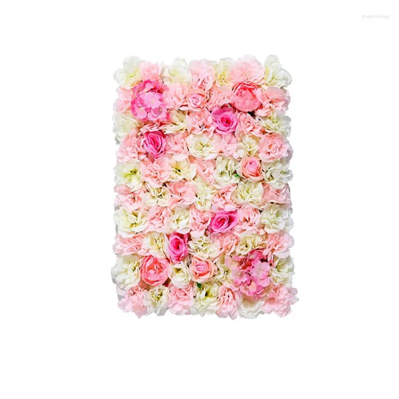 Dekorativa blommor 40x60 cm Silk Rose Flower Wall Wedding Decoration Backdrop Champagne Artificial Romantic Home Decor