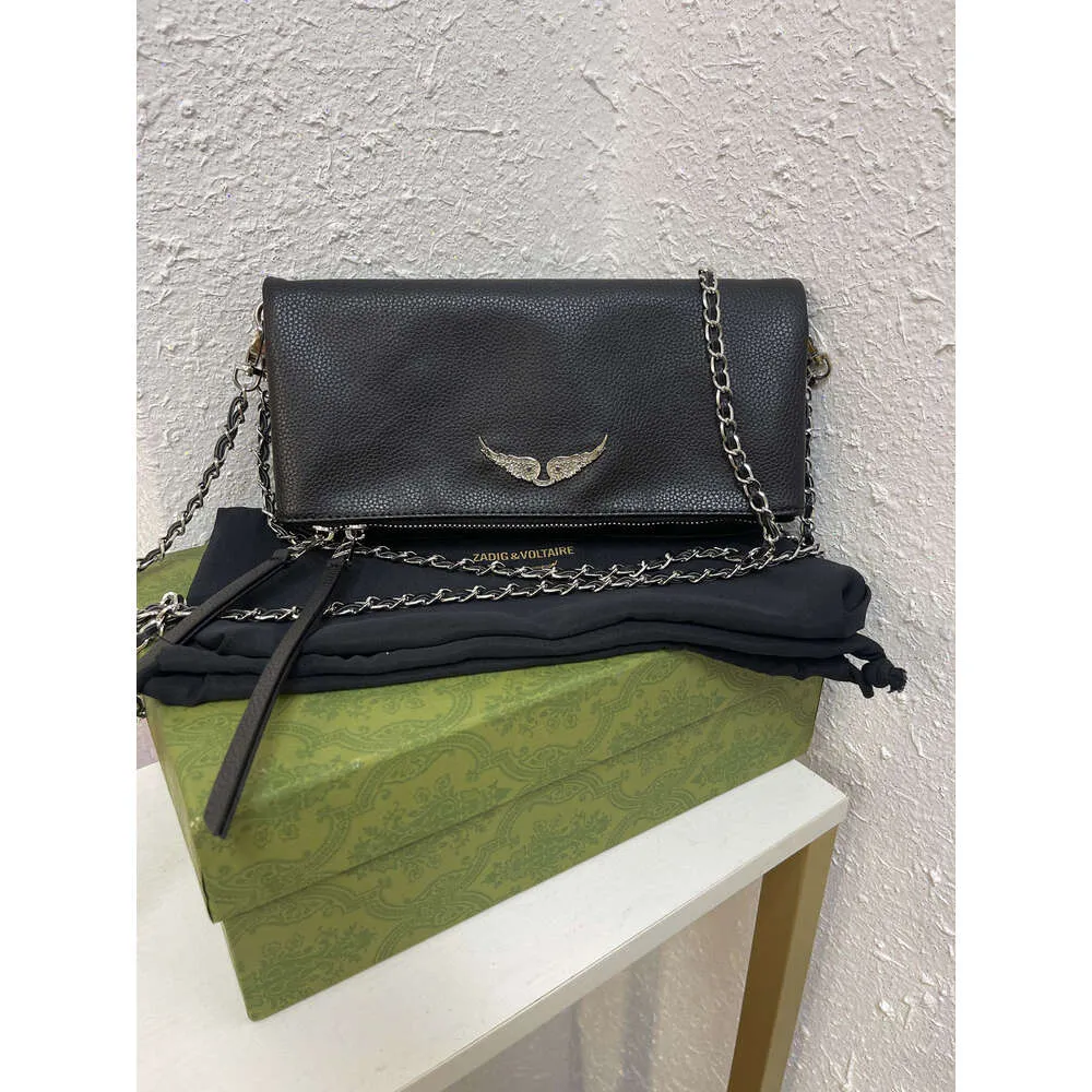 2023 moda Zadig Rock Swing Your Wings tote hobo borsa a mano da donna in pelle bovina Rap hip hop Cross body Spalla frizione da uomo Voltaire catena con patta borse buste6