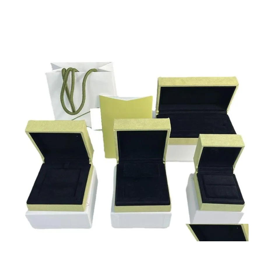 Caixas de Jóias Luxo Trevo Designer de Moda Doce Charme Pulseiras Para Meninas Mulheres Marca Pulseira Colar Brincos Anéis Presente Dhg5M