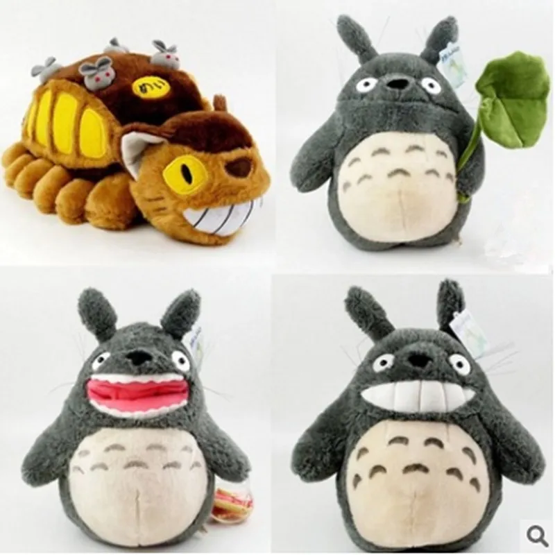 Best verkochte Miyazaki Totoro Bus Doll Bus Gray Gray Gray Gray Plush Toy Dolls om kinderen te sturen jongens en meisjes speelgoed verjaardagscadeaus