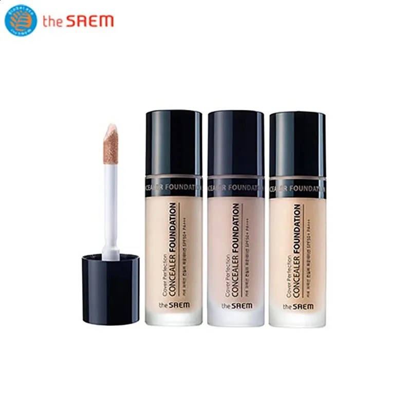 Fundação THE SAEM Cover Perfection Concealer Foundation 38g Corretivo Maquiagem Foundation Professional Full Cover Contour Base Make Up 231116