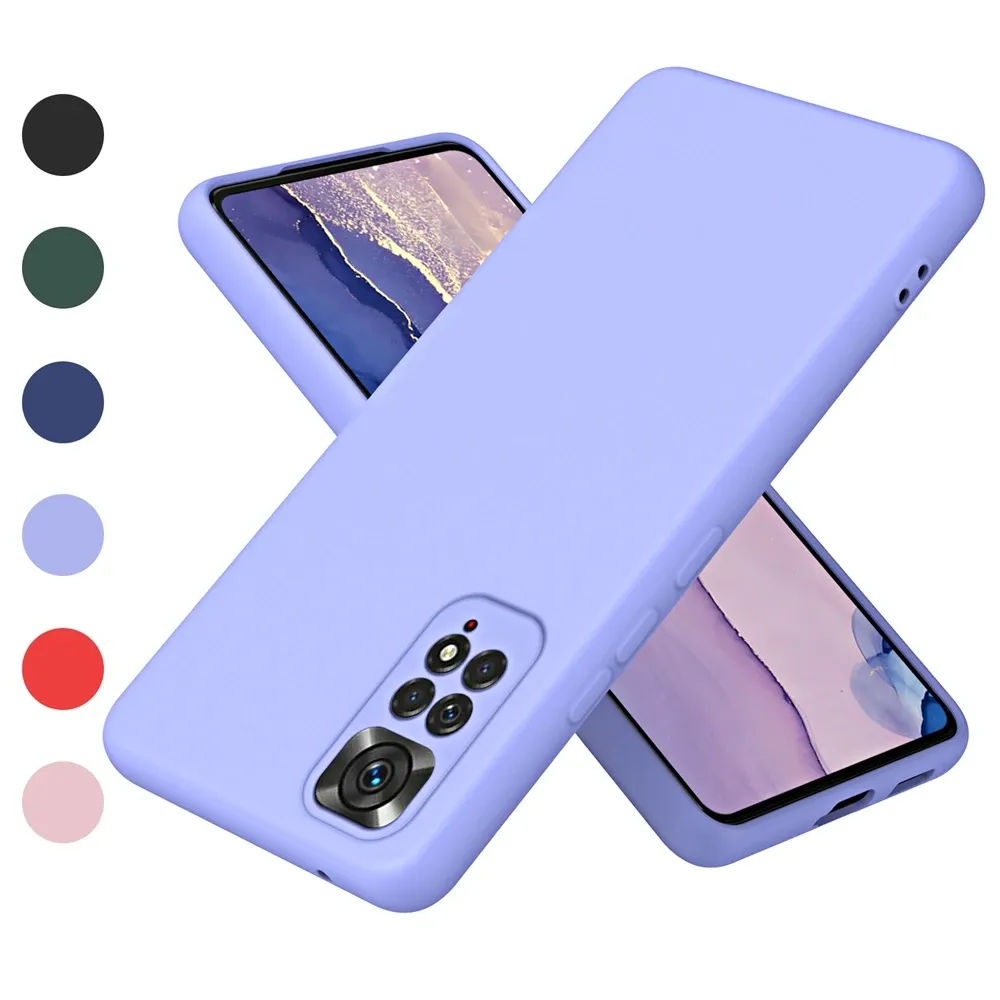 Coque de téléphone en Silicone liquide antichoc, étui arrière souple et lisse pour Xiaomi Redmi 12C 10C 9C 10A Note 12 11 10 Pro 11S 10S POCO X4 M4 Pro X5