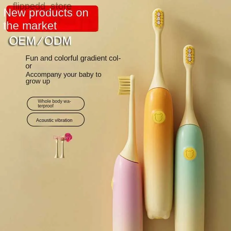 Toothbrush ren's Electric Toothbrush 2 Soft Brush Heads s Sonic Toothbrush Acoustic Wave Technology Tooth Brush Teeth Whitening Q231117