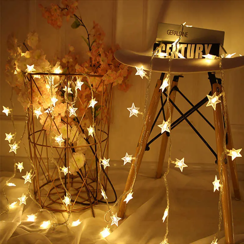 LED Strings Star LED LAD STRING 5M 30LED LIGHT FAIRY GARLAND GIRL GIRL GIRLS DRINCORTY HODEDANG