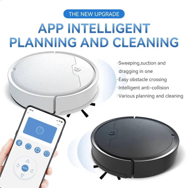 منظفات الفراغ 2023 Super Conseping Cleaner Smart Mose Smart App Remote Control Dragging Home Office 231116