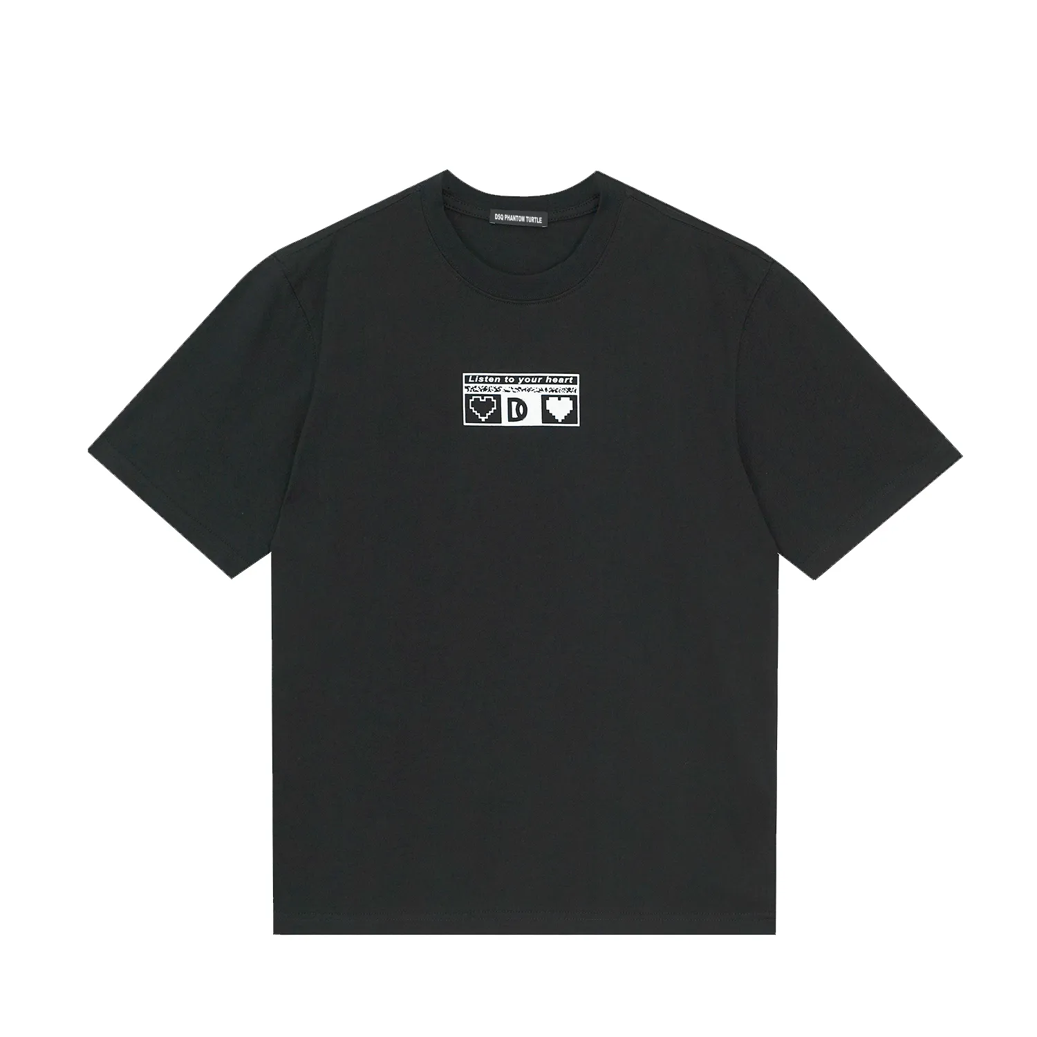 DSQ Phantom Turtle Mens Designer T-shirt italiensk Milan Fashion Logo Print T-shirt Summer Black White T-Shirt Hip Hop Streetwear 100% Bomulls toppar Plus Size 51537