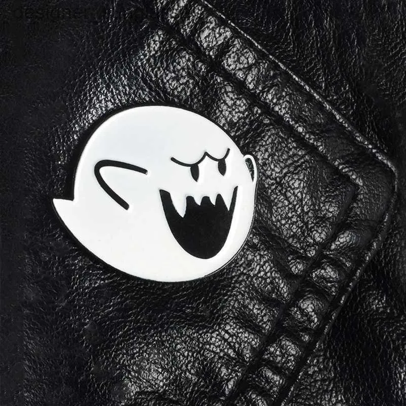 Pins Broches Super Pins Boo Broches Badges Hard esmalte pins Mochila Bolsa Chapéu Jaquetas de couro Acessório de moda Super White ghost Bros GiftsL231117