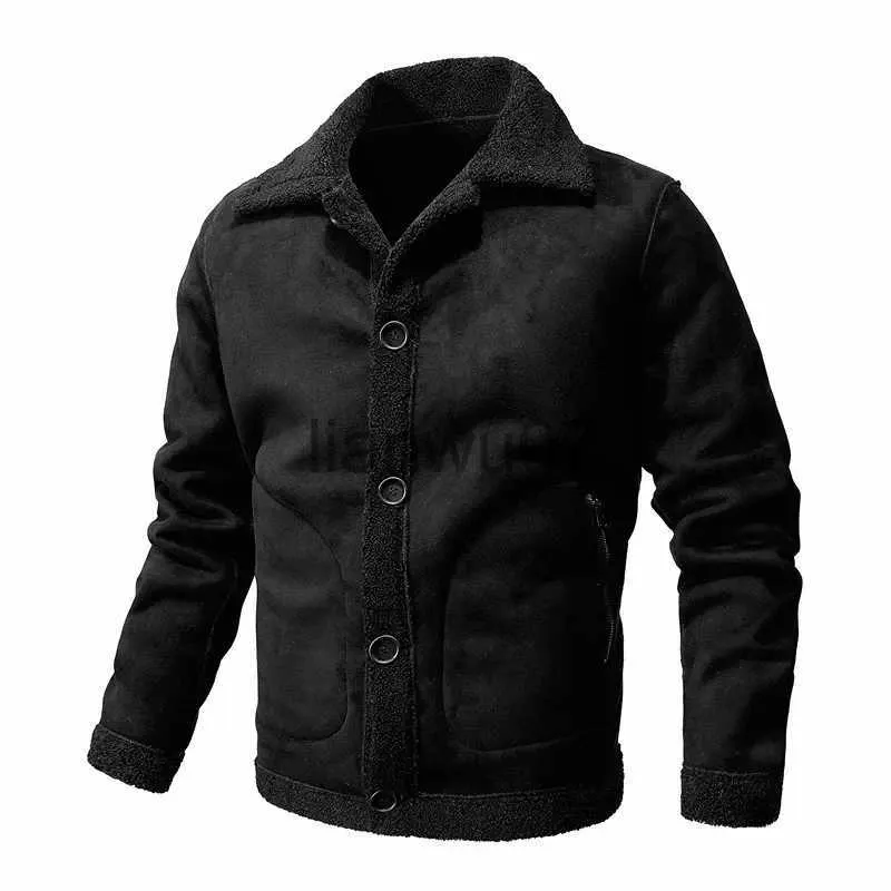 Vestes pour hommes 2023 hiver veste en cuir pour hommes surdimensionné laine de luxe plus veste chaude épaisse jeunes amoureux de la mode veste en cuir PU manteaux 4XL J231117