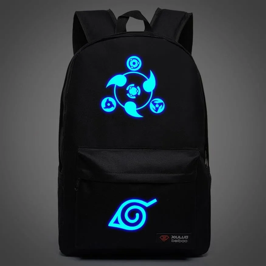 New Naruto Backpack Boy Girl Hokage Ninjia School Bags For Teenagers Sports Bag Japanese Anime Canvas Backpacks259o