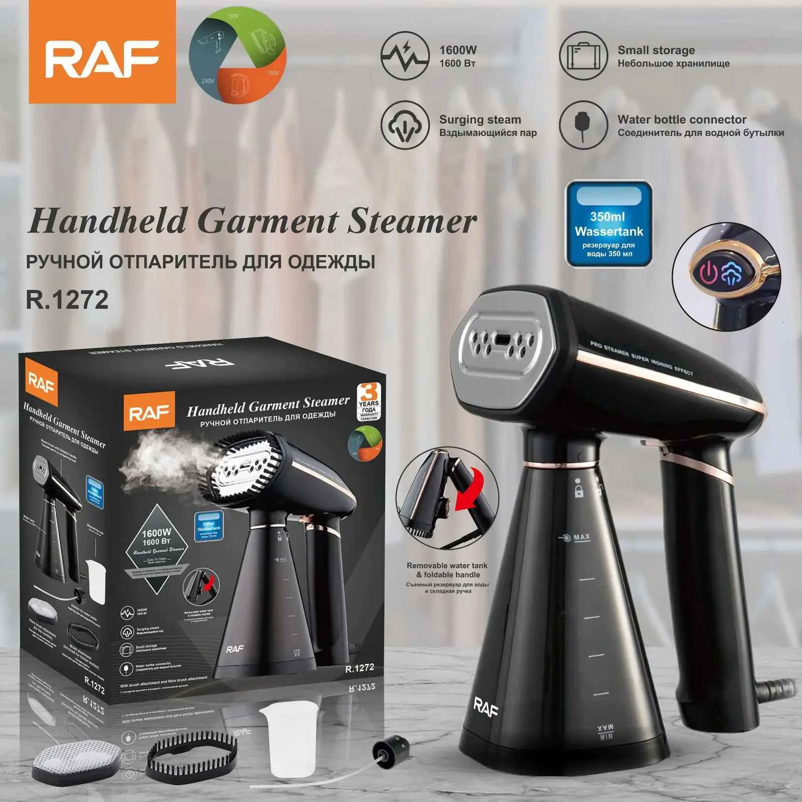 Fer à Vapeur De Voyage Compact Et Pliable - Fer à Main Portable Avec Contrôle De Température Pour Déplacements Et Vacances