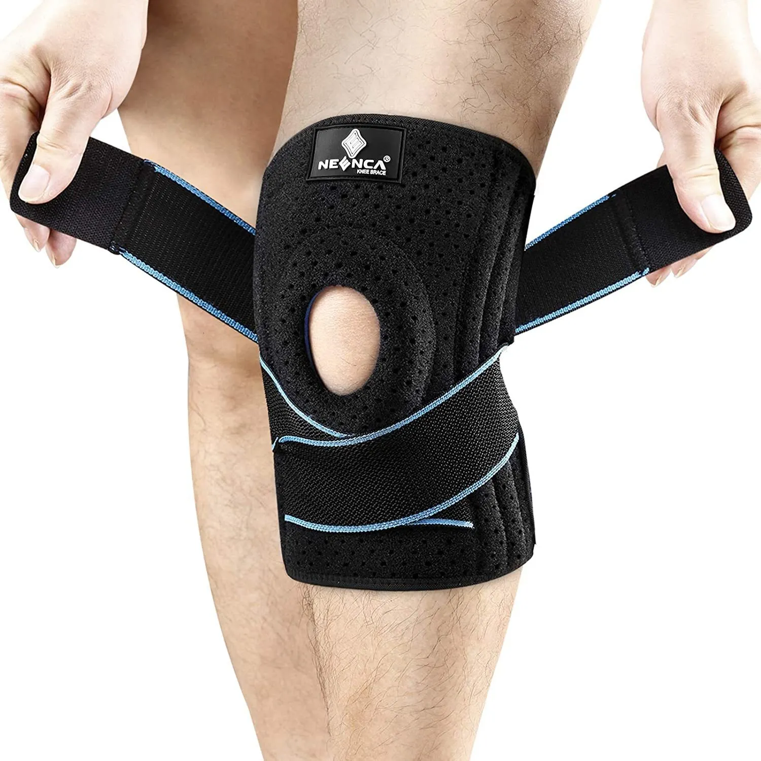 Rodilleras de codo Rodillera con estabilizadores laterales para dolor de rodilla desgarro de menisco ACL MCL Recuperación de lesiones Soporte de rodilla ajustable para hombres y mujeres 230417