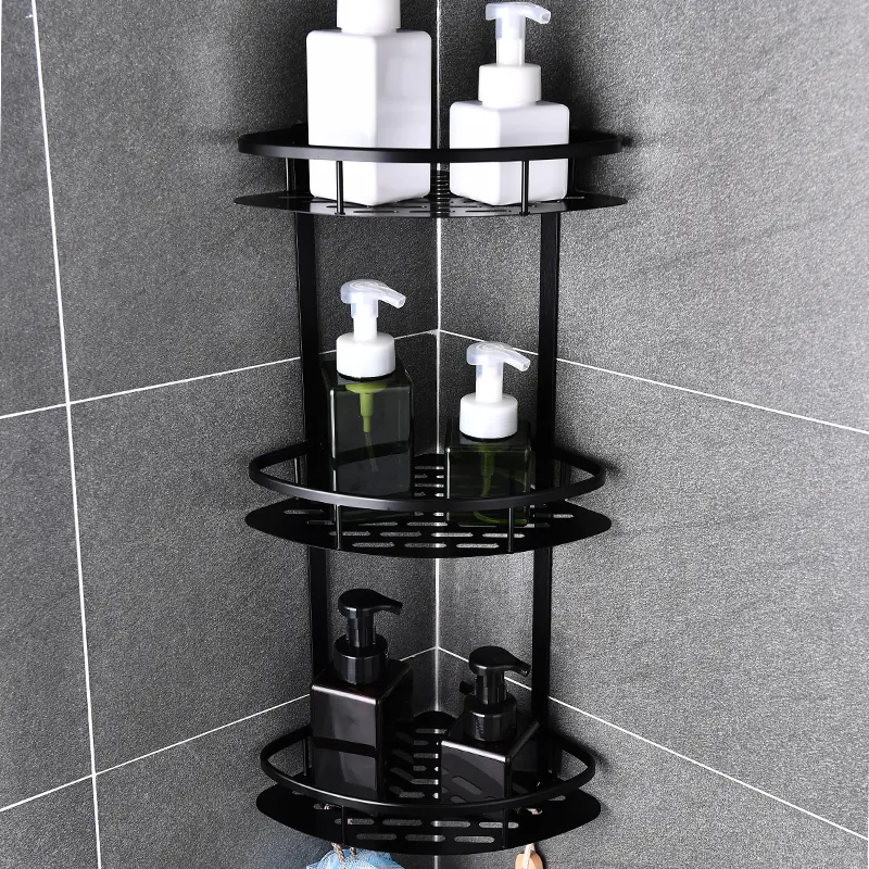 Étagère de douche sans perçage, 4 pièces, étagère de salle de bain,  organiseur