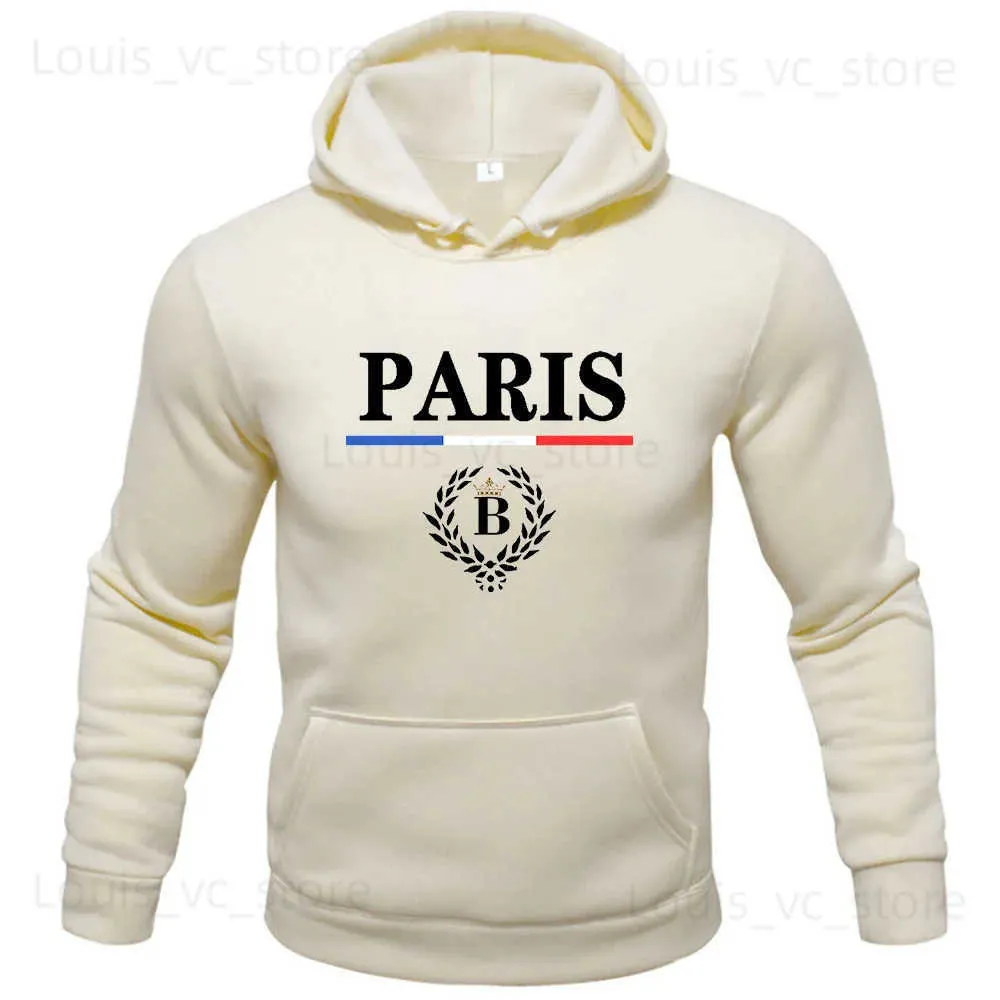 Sudaderas con capucha para hombre Sudaderas 2023 Deportes casuales Primavera y otoño Sudadera con capucha para hombre Letra "PARIS" Pareja Calle Hip-Hop Deportes Ocio Suelto Fitness Jersey T231117