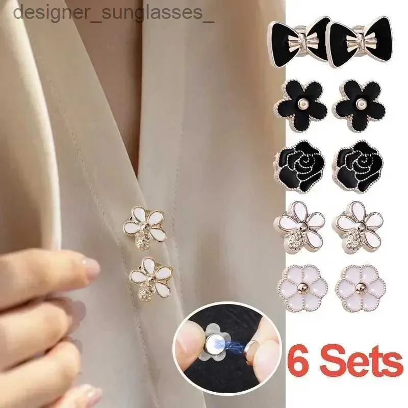 Pins Broches Mode Vrouwen Broche Sets Magnetische Anti-licht Gesp Kraag Decoratie Kleding Clip Kleding Accessoires Aanpassing Broche PinsL231117