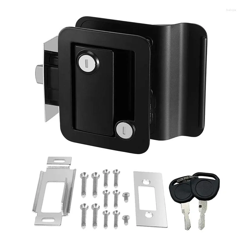 All Terrain Wheels RV Travel Trailer Entry Door Lock Camper Latch Handle With Keys Replacement For RV/Camper/Trailer