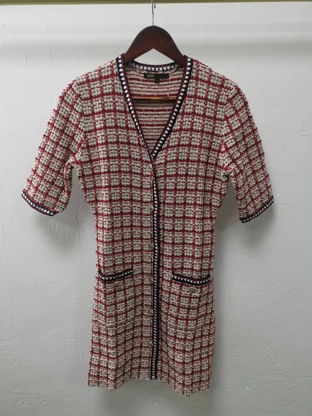 Casual Chic Red Mini Checkered Dress Casual Chic Red Mini Checkered Dress