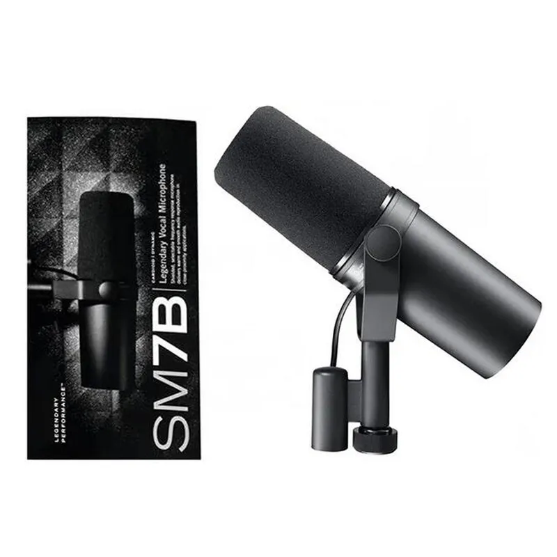 "Professional SM7B Dynamic Microphone for Studio Recording, Game TV Live Performance - High Quality Cardioid Mic with Selectable Frequency Response